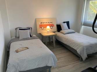 Master bedroom features access to beachfront balcony at Bahía de los Vientos Punta Chame Panama