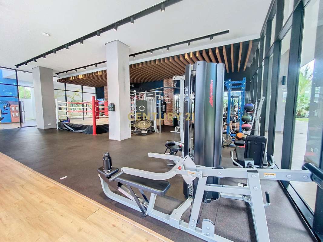 Boxing training ring with mural PH Costa del Este Country Club Panama City