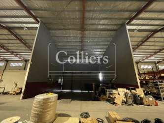 Spacious storage zone inside industrial warehouse France Field Colón Panama