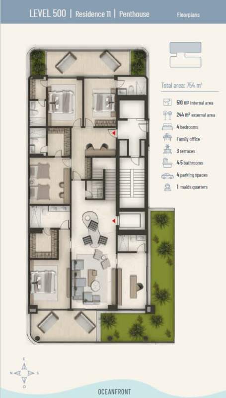 Luxury Skyhome Penthouse with Private Pools Ocean Reef Panama