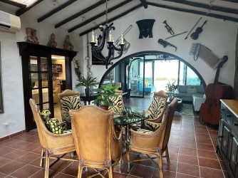 Equipped spacious kitchen with granite countertops at Vista Mar Villa in San Carlos Panama