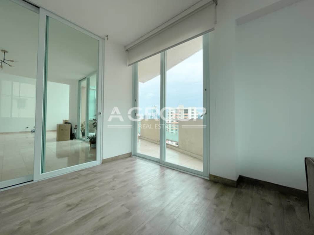 Modern kitchen with ample cabinetry granite countertops in Junior Penthouse Costa Pacifica Punta Pacifica Panama