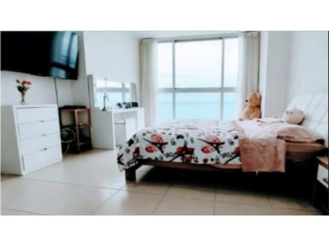 Bedroom with ocean views built-in closet Waters on the Bay Panama City