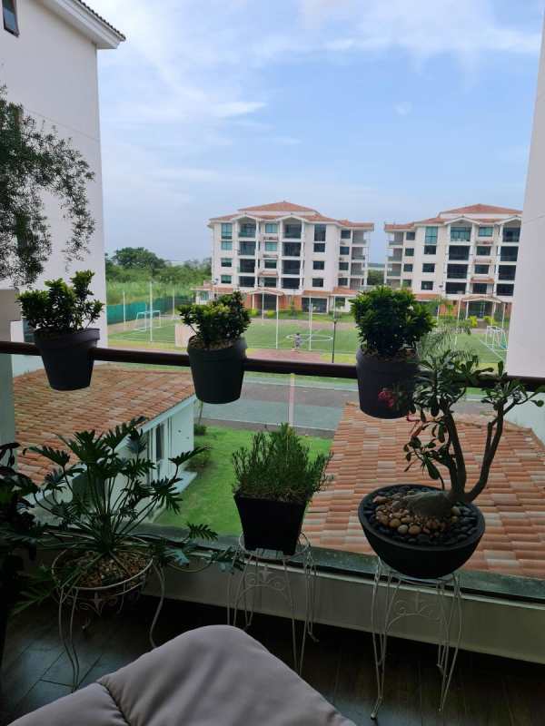 Bright hallway entrance with décor at PH Costa Sur Gardens Panama City Panama
