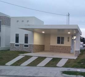 Spacious living dining room with ceramic tiles at The Village Beach Residence rental house Panama