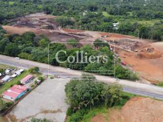Industrial border logistics complex site aerial view Chiriquí Panama
