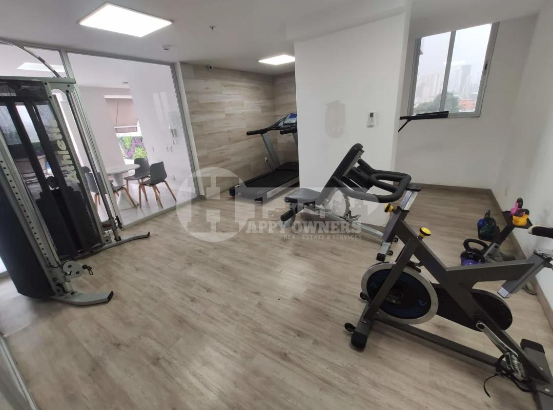 Modern gym with equipment glass divider city view PH Solok Panama