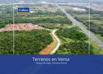 Aerial rendering of residential developments adjacent to retail and industrial zones in Nuevo Arraiján Panama