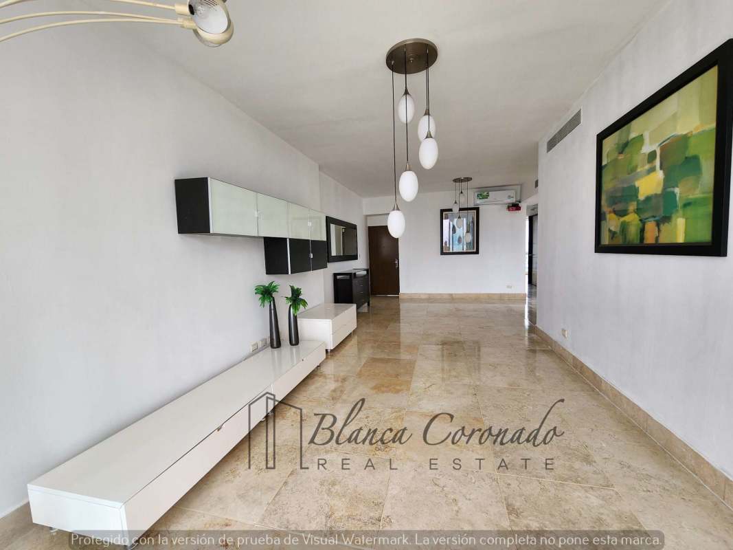 Elegant designer lobby at PH Ocean Sky Coco del Mar Panama City