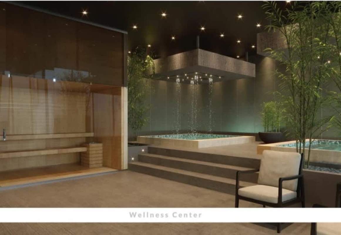 Indoor spa wellness center with sauna and hot tub in Generation Tower Panama