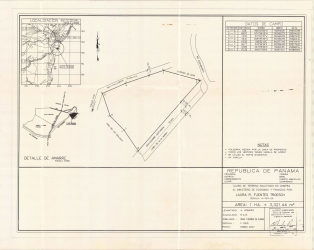 Survey map displaying subdivided parcels ready for resort development near Costa Rica Panama border