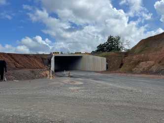 Excavation and tunnel infrastructure inside coastal development zone Bique Panama