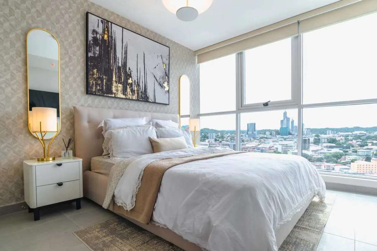 Kitchen with stainless appliances and laundry area in PH RISE Parksquare Panama