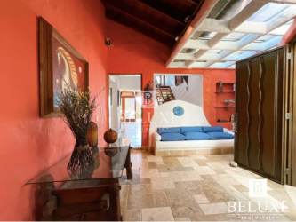 Terrace with gazebo BBQ, ocean views luxury beachfront villa in Coronado Panama