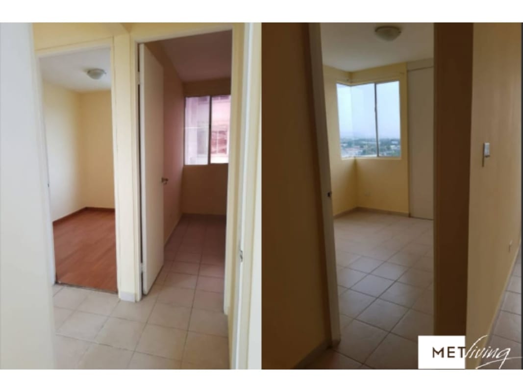 Small empty bedroom with wooden flooring, natural light Los Pueblos Garden Panama