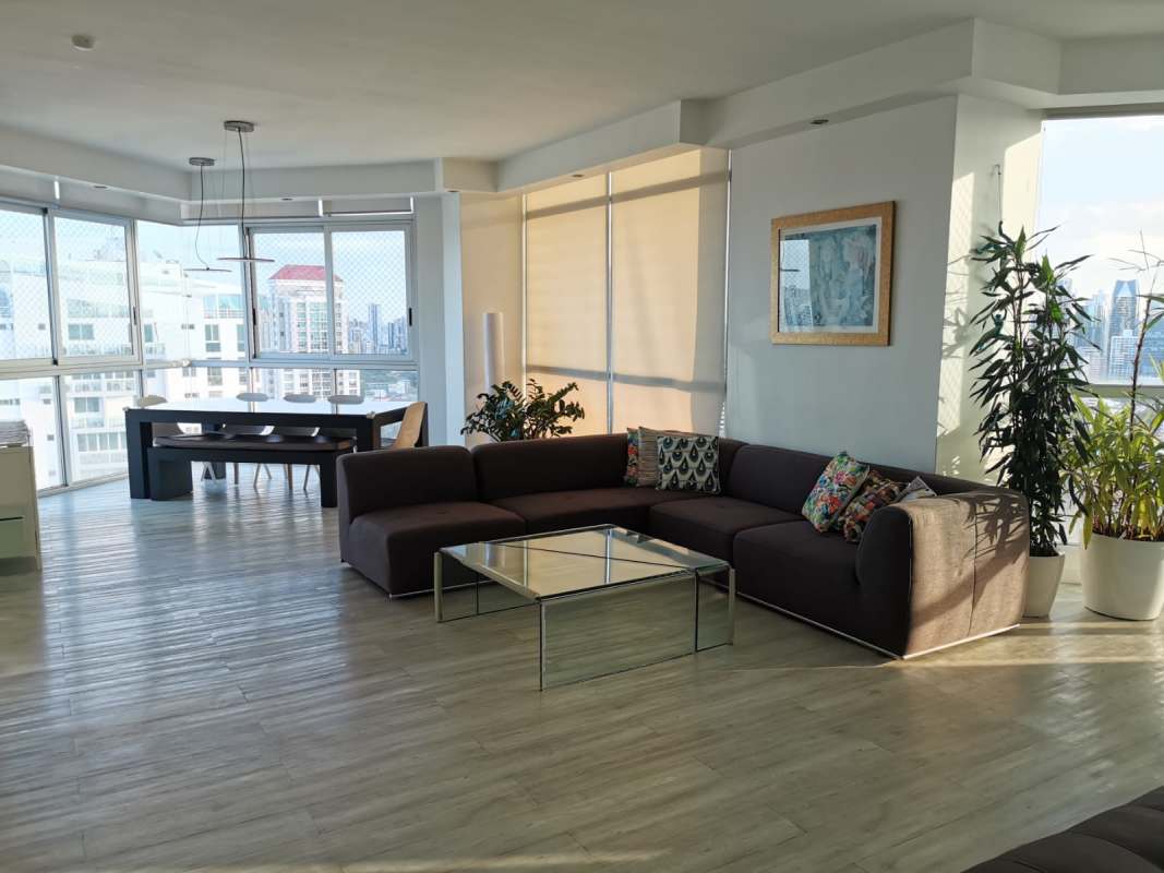 Bright master bedroom featuring city and park views, builtin closet PH Park View San Francisco