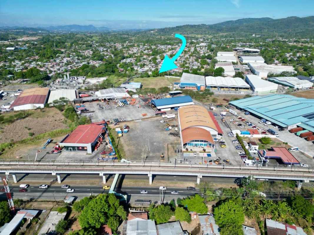 Map aerial highlighting subdivided commercial and industrial lots in Panama City