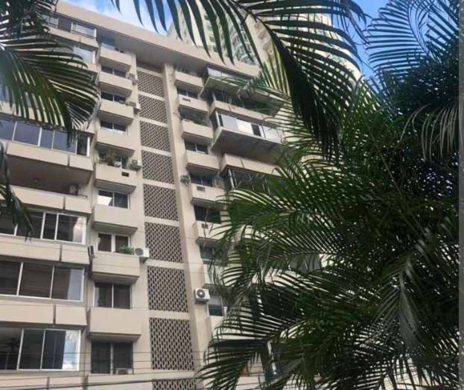 Exterior of PH Girasol multi-story apartment building with balconies Marbella Panama City