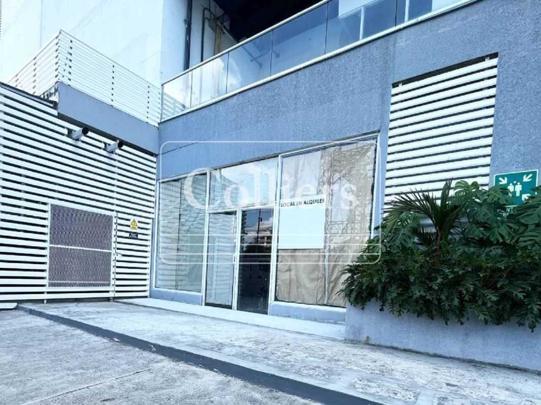 Modern commercial space with glass storefronts and contemporary facade at The Sands Mall Panama