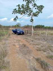 Entrance path to farmland with dirt road and sparse trees near Aguadulce Panama