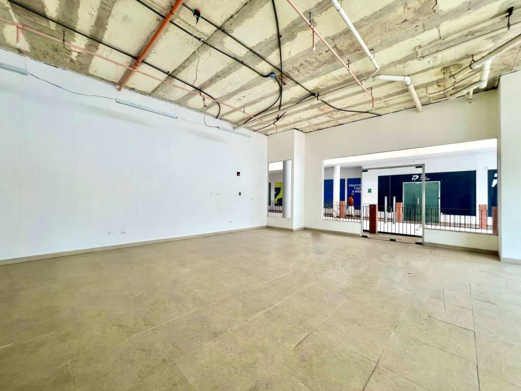 Empty unfinished open commercial area exposed ceiling Bella Vista Plaza Panama