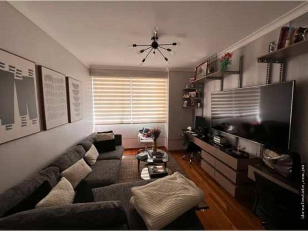 Spacious master bedroom featuring large windows with ocean views in PH Peninsula Punta Paitilla Panama City