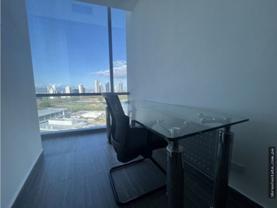 Coworking space with large windows modern decor Financial Park Panama