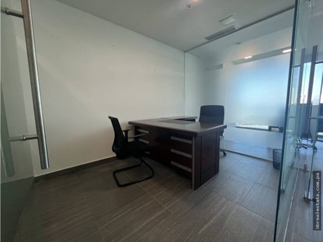Modern conference room glass partition panoramic view Costa del Este Financial Park