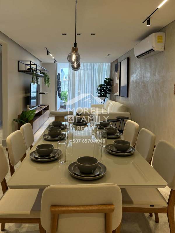 Master bedroom with large windows and skyline view in PH Luxor 400 Panama City