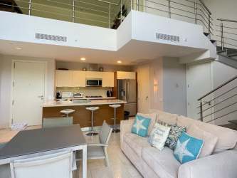 Modern loft open-plan kitchen and living space in Puntarena Buenaventura Panama