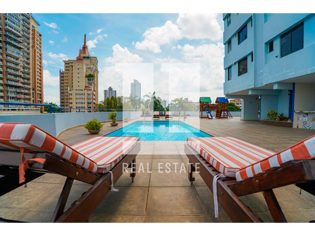 Kitchen with granite countertops cabinets and double sink in PH Terrazas del Cangrejo Panama City