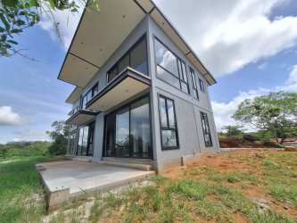 Panoramic countryside views through home large glass windows Penonomé Panama