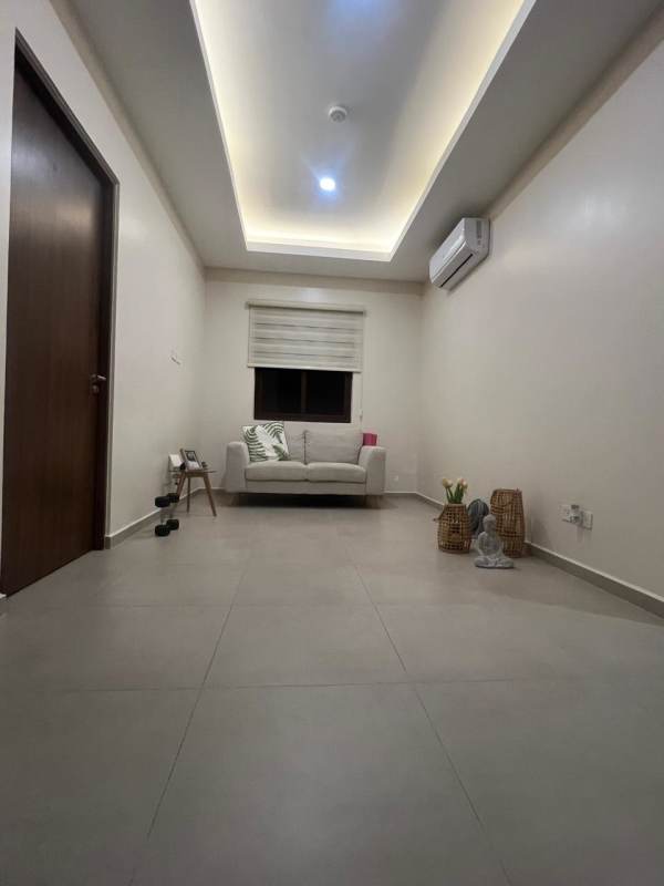 Private outdoor terrace with garden view at Golf Gardens Brisas del Golf rental home in Panama