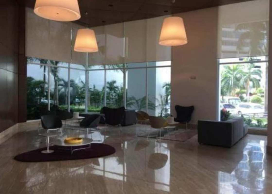 Spacious modern lobby with seating area marble floors and lighting PH Castellamare Costa del Este