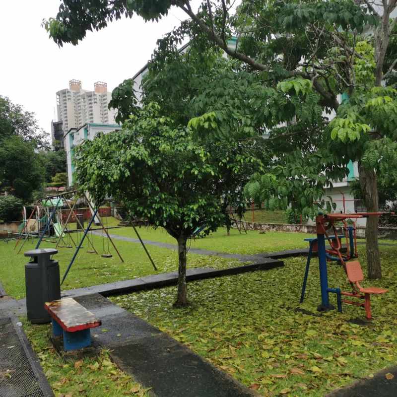 Children's playground and community park in La Felicidad complex La Locería Panama City