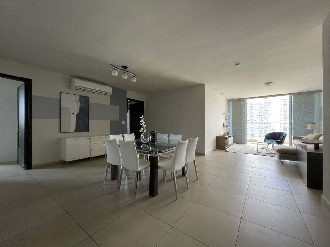 Modern kitchen with granite countertops and stainless appliances in Costa del Este PH Country Club
