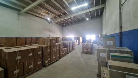 Warehouse industrial freight elevator and safety barriers zone free trade Colon Panama