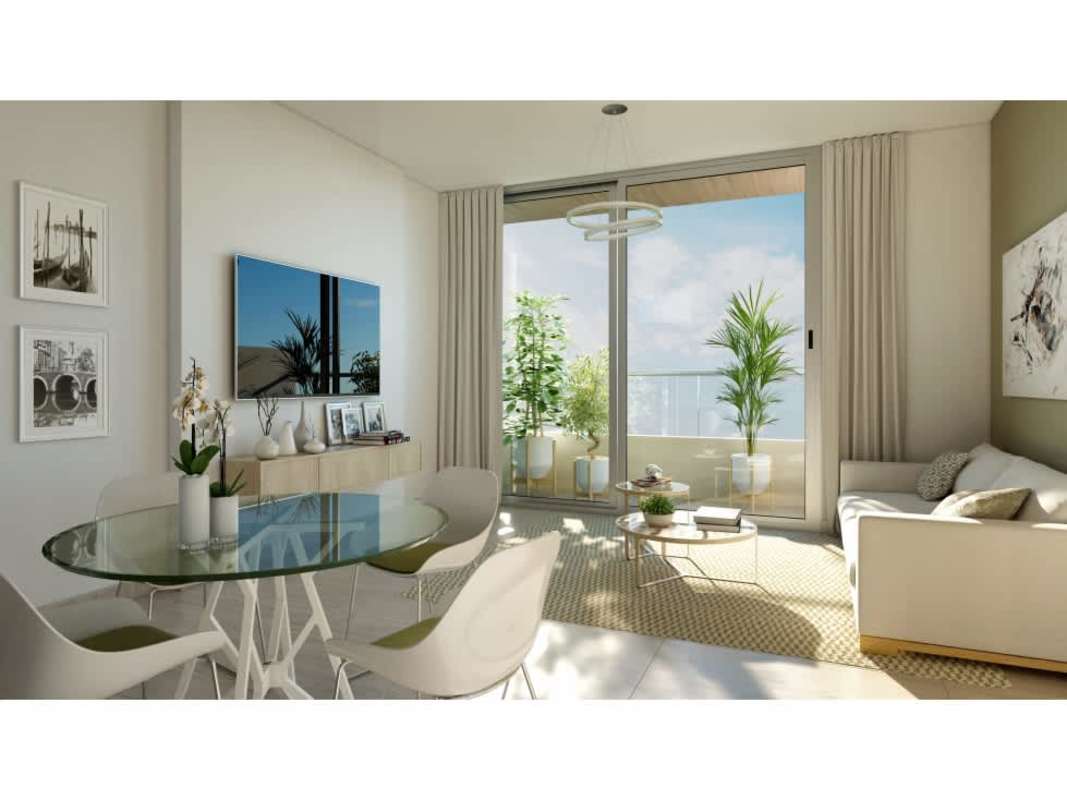 Bright living dining area with balcony access in PH The Balcony Hato Pintado Panama