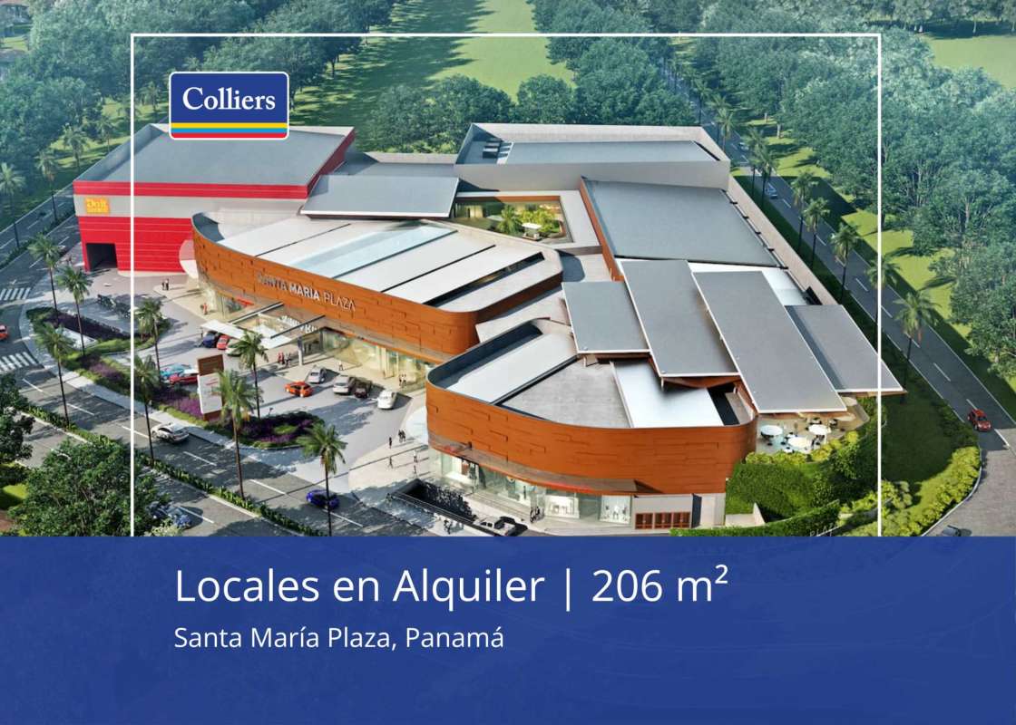 Modern shopping center facade with wood panel accents, glass storefronts, and landscaped pedestrian zones