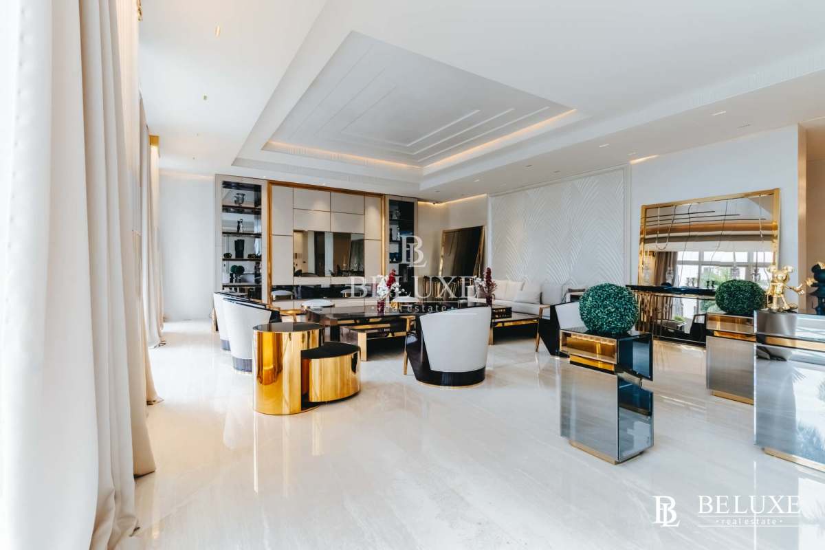 Elegant furnished bedroom suite with ocean views at Ocean Reef Island Panama luxury apartment for sale