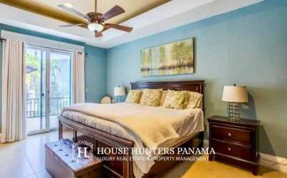 Spacious elegant dining area with garden view in luxury estate Valle Escondido Boquete