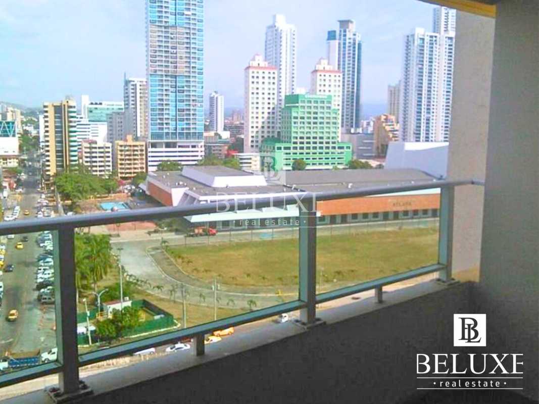 Panoramic skyline view from apartment high-rise balcony PH Terramar San Francisco Panama