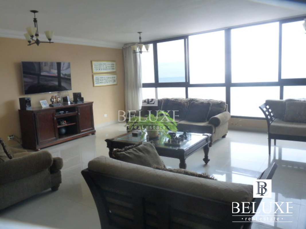 Contemporary living room with TV and large windows PH San Francisco Bay