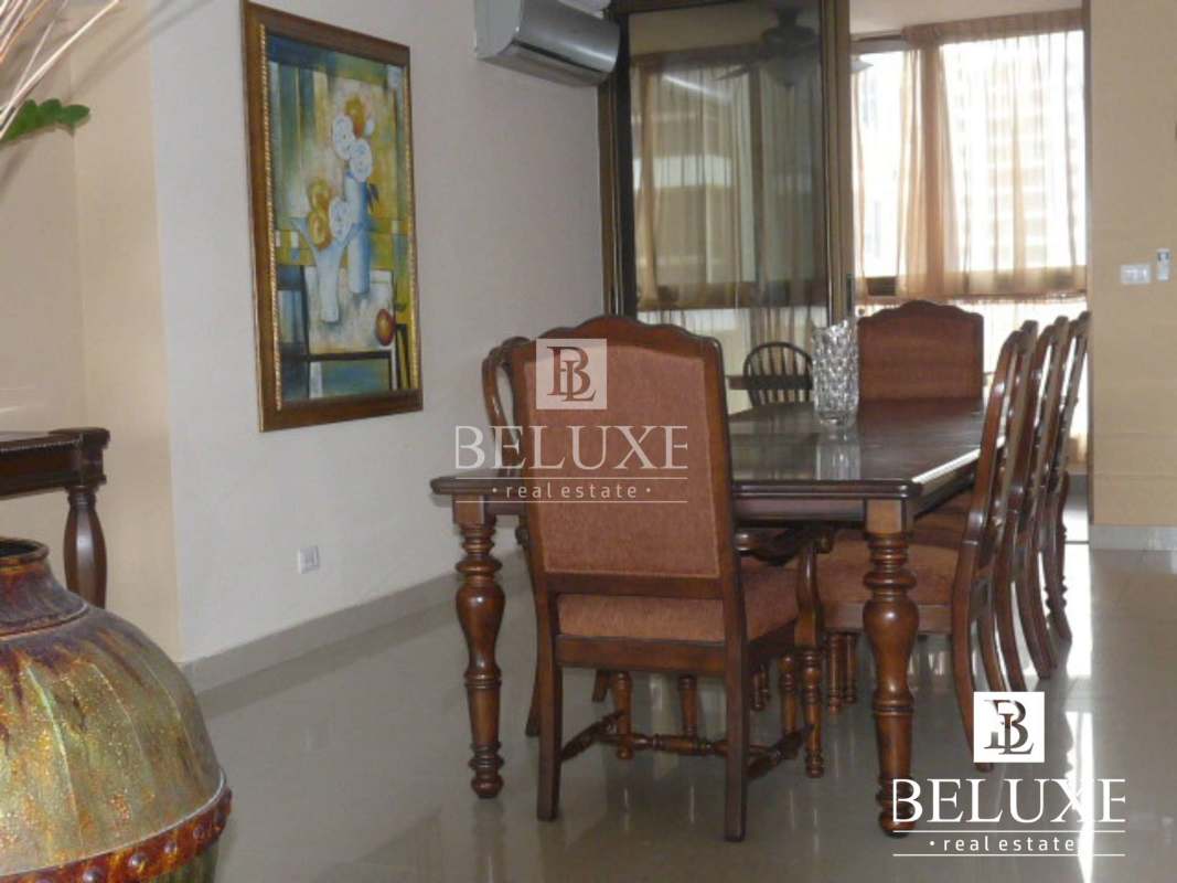 Dining area inside apartment with tile floors PH San Francisco Bay