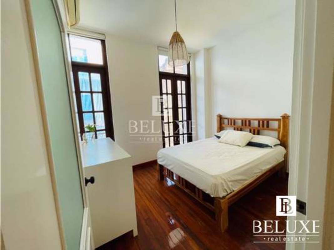 Restored courtyard patio with garden and colonial features Casco Viejo Panama