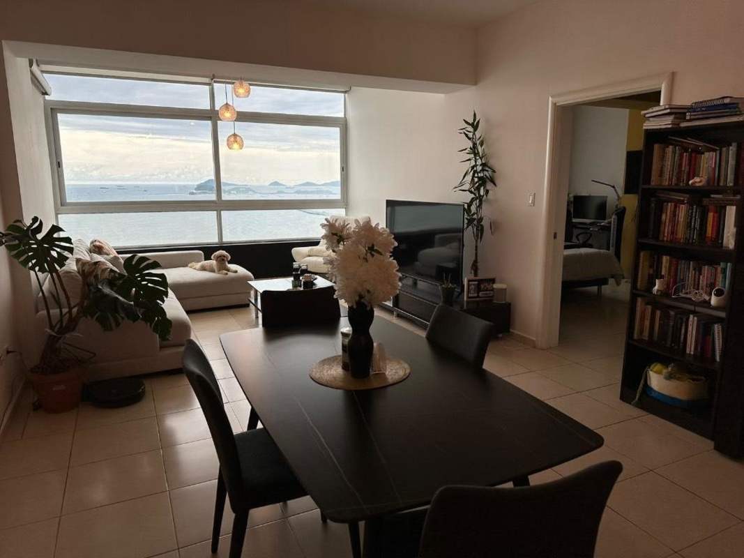 Modern bathroom with glass shower enclosure in PH Vista del Mar Panama City