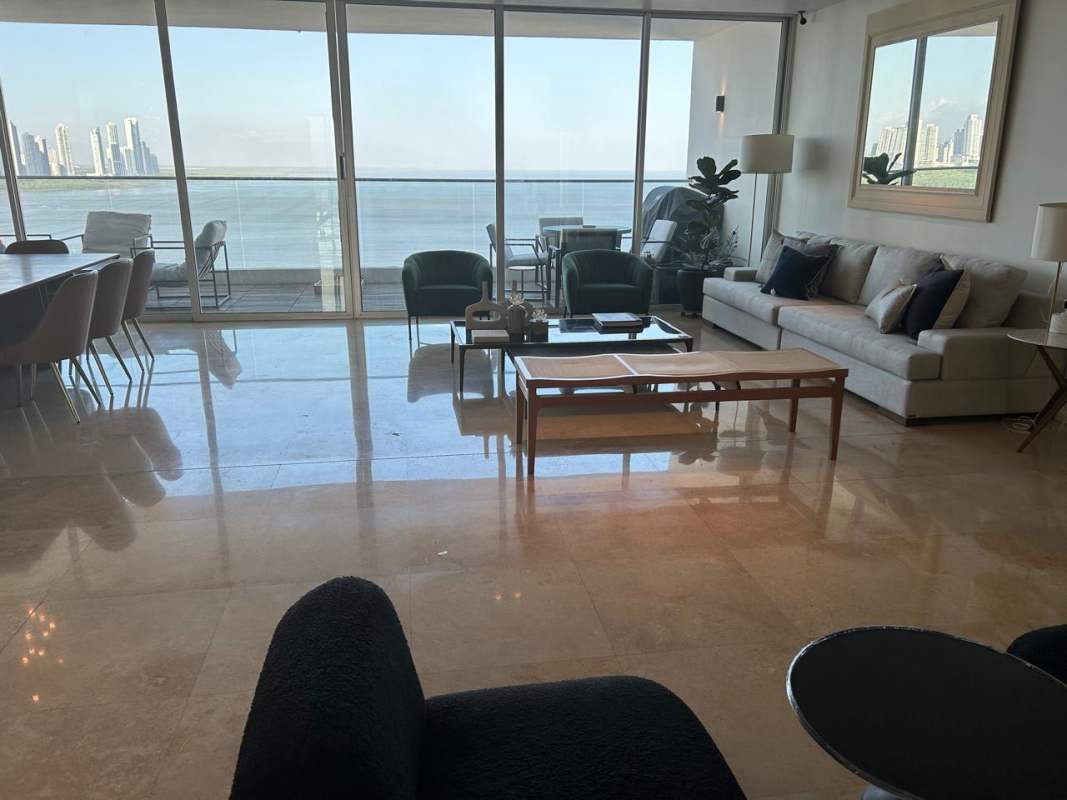 Large balcony with breathtaking ocean and skyline view in luxury condo PH Ocean Sky Coco del Mar