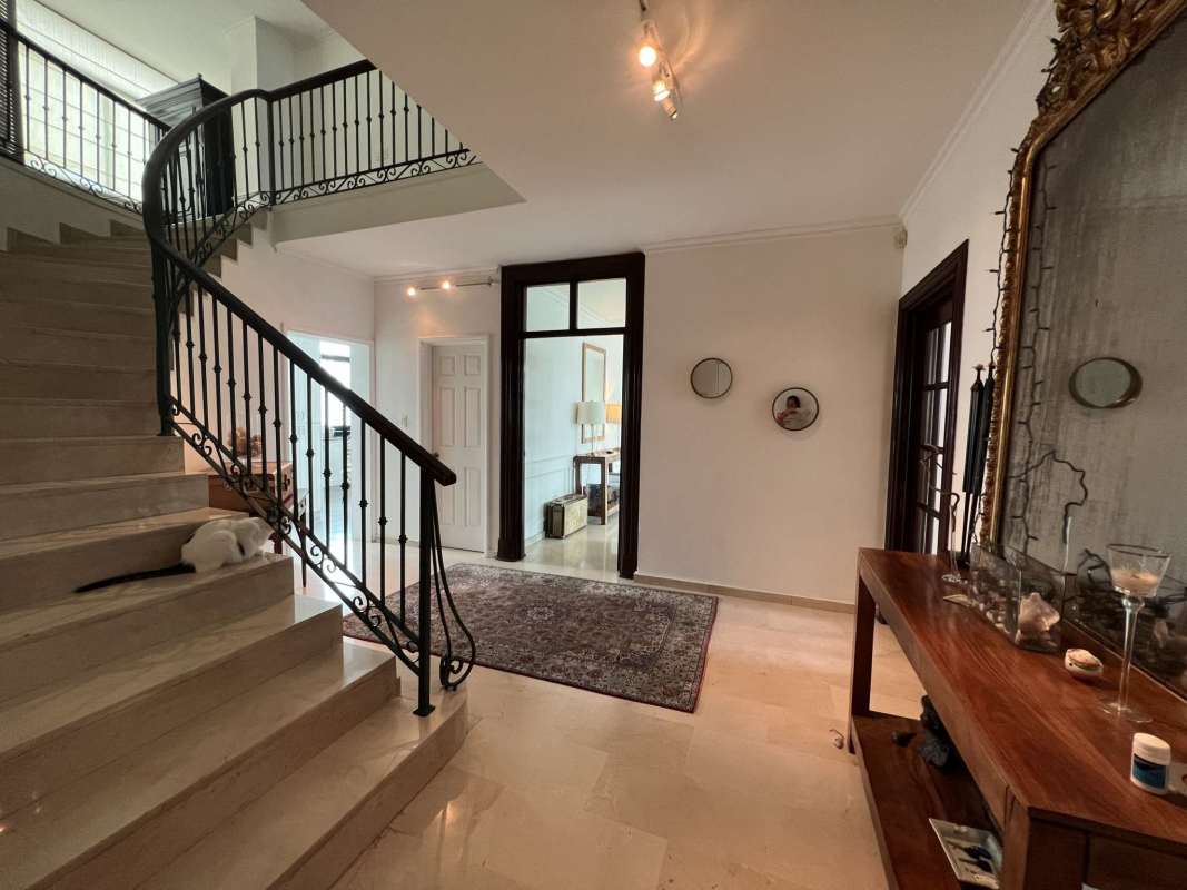 Spacious luxury kitchen with granite countertops, stainless appliances in penthouse at Brisas de Marbella Panama City