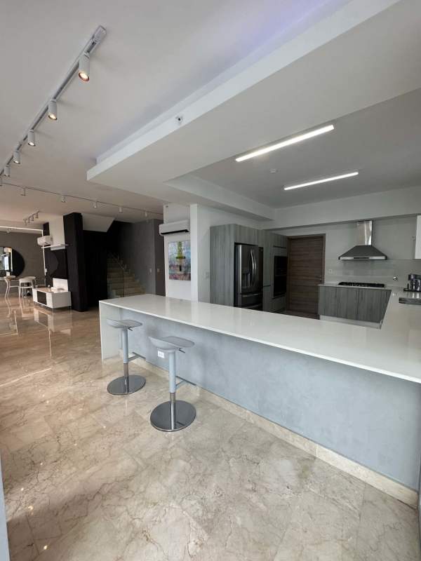 Penthouse terrace with pergola, ocean and skyline views PH Dynasty Panama Avenida Balboa