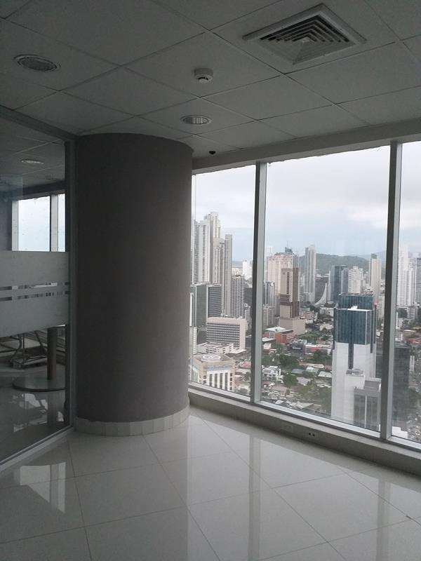 Conference or private office space with glass walls inside F&F Tower Panama